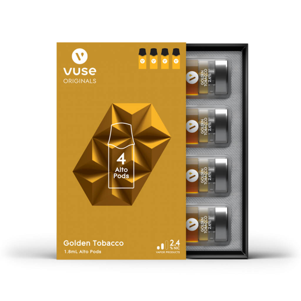 Vuse Alto Flavor pack 2.4% Golden Tobacco 4 pods
