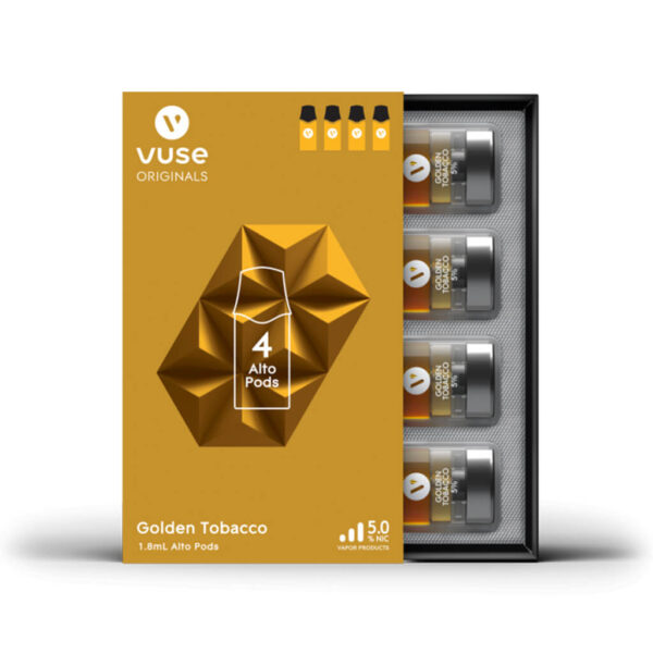 Vuse Alto Flavor pack 5.0% Golden Tobacco 4 pods